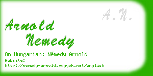 arnold nemedy business card